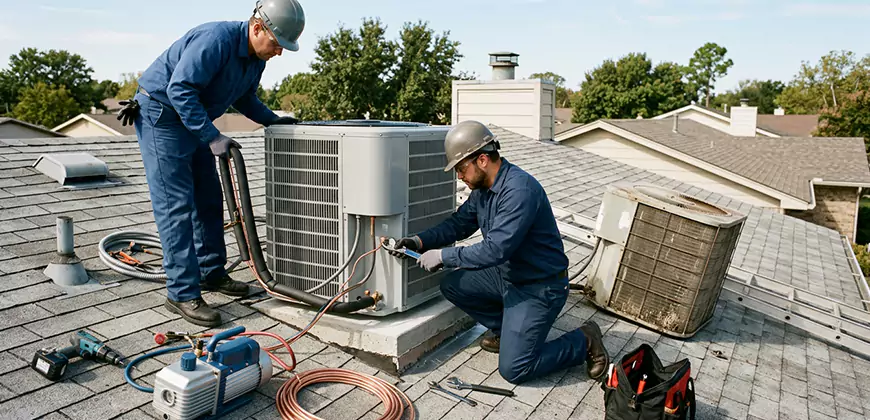 Condensing Unit Installation in Marina